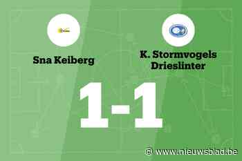 SNA Keiberg speelt gelijk tegen Drieslinter