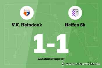 Match tussen Heindonk en Heffen stopgezet