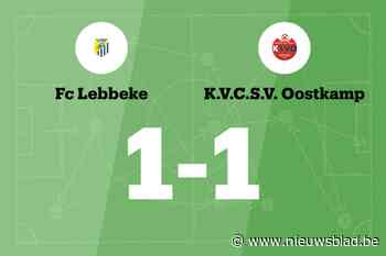 SV Oostkamp speelt gelijk tegen FC Lebbeke