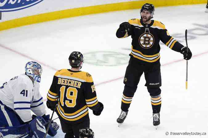 Marchand scores in overtime as Bruins beat Maple Leafs 4-3