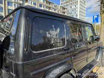 Gespot – G63 AMG met inslagen ruit in 010