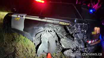 Driver charged after striking OPP cruiser