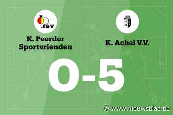 Achel VV B zet ongeslagen reeks voort met 0-5 tegen Peer SV