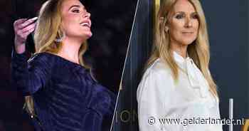 Adele vliegt Céline Dion huilend in de armen tijdens concert
