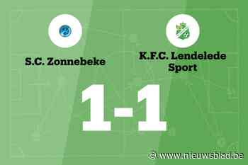 SC Zonnebeke speelt thuis gelijk tegen FC Lendelede Sport