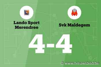 SVK Maldegem speelt gelijk in uitwedstrijd tegen LS Merendree