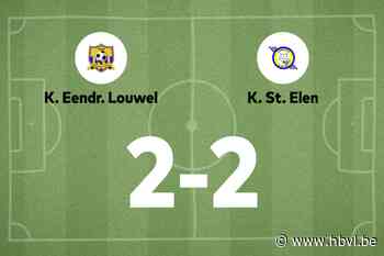 Louwel B sleept gelijkspel uit de brand in de thuiswedstrijd tegen St. Elen B