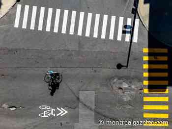 Need help decoding Montreal's painted road markings?
