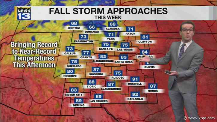 Warm today but stormier & cooler ahead