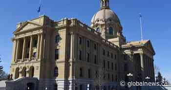 Protesters rally at Alberta legislature ahead of fall session