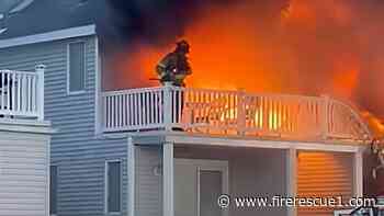 Video: N.J. firefighter briefly trapped during house fire