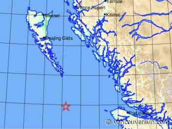 4.1-magnitude earthquake strikes off B.C. coast near Bella Bella