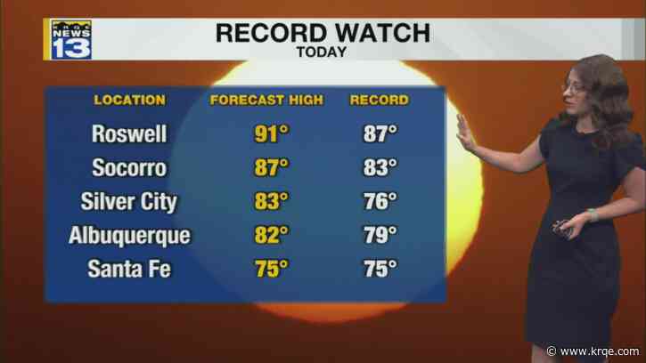 Record breaking heat today before a midweek cooldown