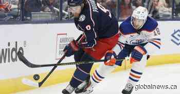 Pyyhtia Scores First NHL goal as Blue Jackets beat Oilers 6-1