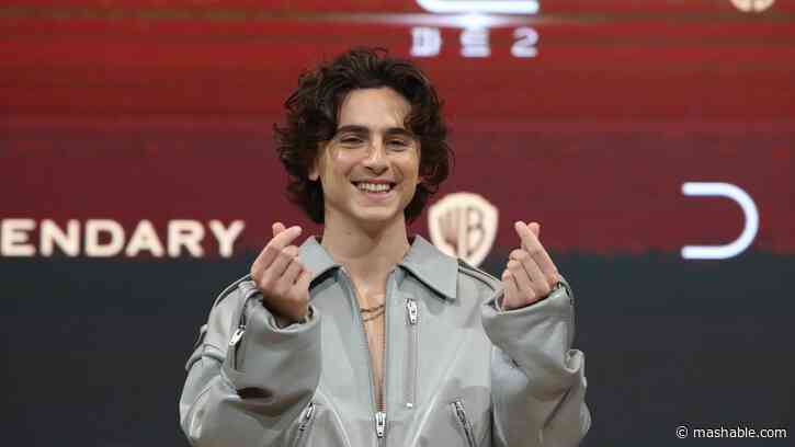 Timothée Chalamet showed up at the Timothée Chalamet lookalike competition