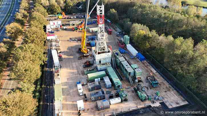 Langs de A59 staat een grote boortoren: hier is hij voor bedoeld