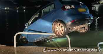 Car crashes into water prompting emergency response