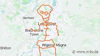 Grusel-Strecke per GPS sichtbar: Britin radelt Skelett-Form in die Landschaft