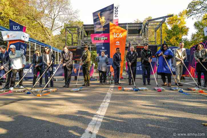 NYC MARATHON | Central Park ceremony paints the way for runners heading to the finish line this Sunday