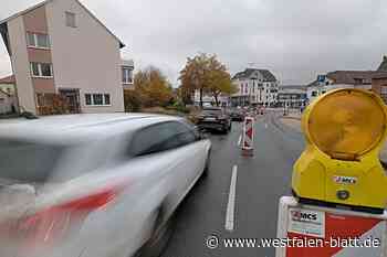 Baustelle mitten in Bad Driburg sorgt für starke Verkehrsbehinderungen