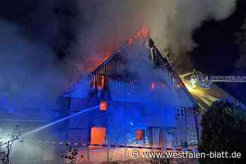Bauernhaus in Delbrück brennt komplett aus
