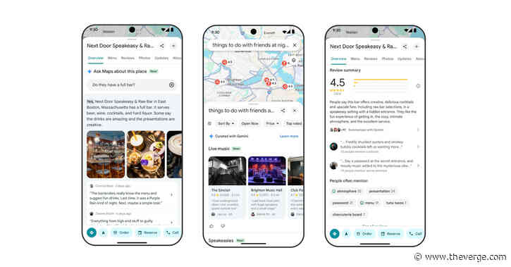 Google Maps will use AI to answer questions about the new restaurant you want to try