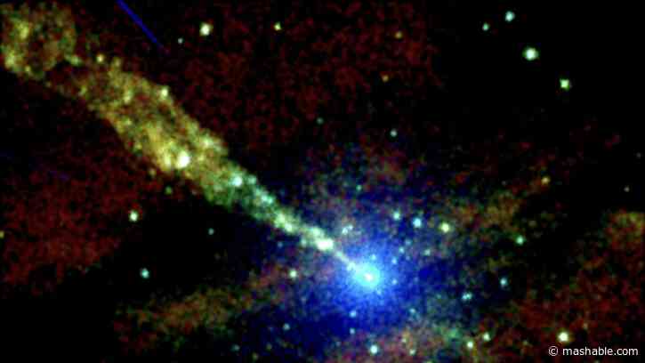 A NASA telescope reveals a giant black hole jet like never before