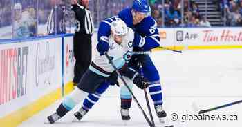 Nylander scores twice, Leafs down Kraken