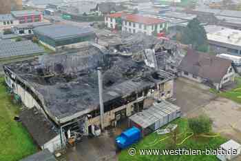 Millionenschaden: Großbrand in Wäscherei in Bad Driburg: