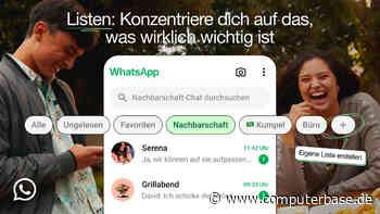 WhatsApp: Nutzer können Chats nun mit eigenen Listen filtern