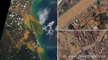 See Valencia's catastrophic floods from SPACE: Shocking satellite images reveal the true extent of one of Spain's deadliest natural disasters in history