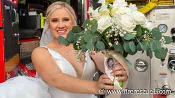 Photo of the Week: Fallen firefighter's daughter escorted by firefighters at wedding