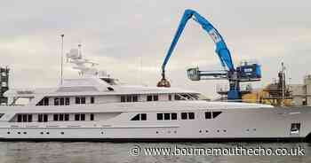 Superyacht Nectar spotted moored at Poole Quay