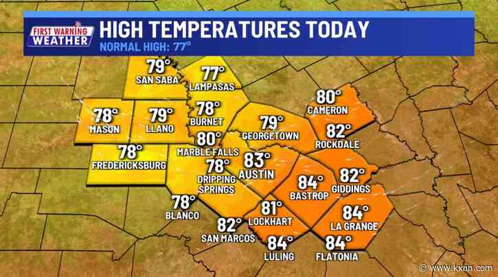 Warm weekend with scattered Saturday showers