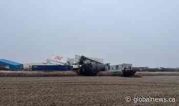 Train derailment near Beiseker prompts advisory from RCMP