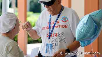 Did the nominee switch from Biden to Harris boost voter registration in South Florida?