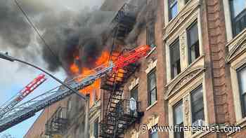 Mayday: FDNY firefighter falls 40 feet down shaft during 5-alarm blaze