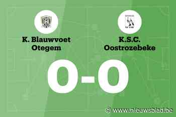 Blauwvoet Otegem en SC Oostrozebeke komen niet tot scoren
