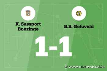 Crombez redt punt voor Sassport Boezinge B tegen BS Geluveld
