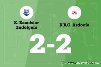 Excelsior Zedelgem sleept gelijkspel uit de brand in de thuiswedstrijd tegen VC Ardooie