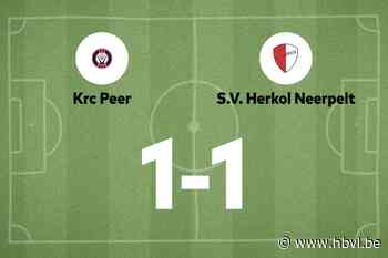 Herkol beëindigt reeks nederlagen met gelijkspel tegen RC Peer