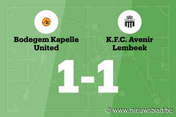 BOKA United B en Avenir Lembeek delen de punten