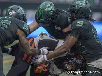 Roughriders 28, B.C. Lions 19: A season of Grey Cup aspirations ends under a grey cloud