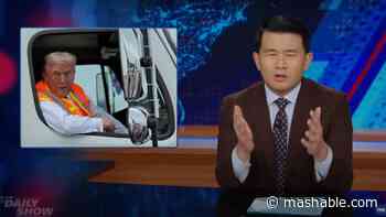 'Daily Show' mocks Trump's garbage truck stunt