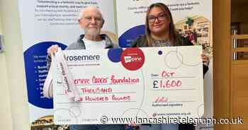 'Amazing Allan' makes £1,600 donation to cancer charity