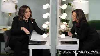 'You got this': Harris gives herself a pep talk on SNL with Maya Rudolph