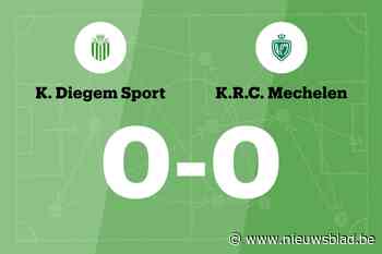 Diegem Sport en RC Mechelen blijven steken op 0-0