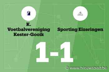Kester-Gooik B speelt thuis gelijk tegen Eizeringen