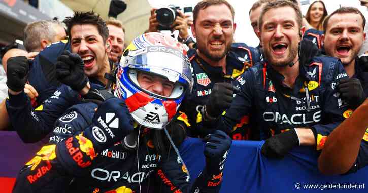 Ontlading is groot bij Max Verstappen na zege: ‘Had bijna de hele garage afgebroken na kwalificatie’