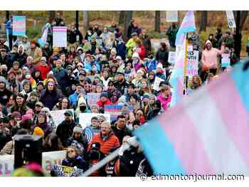 Hundreds attend Edmonton protest against UCP's trans legislation